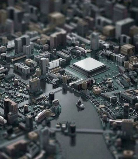 Circuit City Circuit City, Tilt Shift Photography, Electronics Wallpaper, Sci Fi City, Isometric Art, Tilt Shift, Trik Fotografi, Silicon Valley, Cover Pics