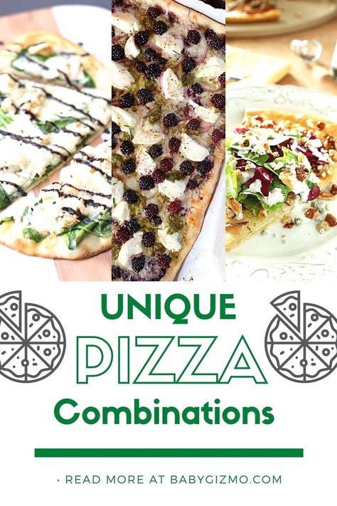 Different Pizza Toppings, Pizza Unique, Pizza Topping Combinations, Gormet Pizza, Creative Pizza Toppings, Unique Pizza Recipes Ideas, Interesting Pizza Toppings, Funky Pizza Ideas, Specialty Pizza Ideas