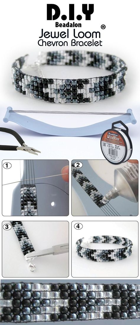Bracelet Chevron, Bead Loom Designs, Loom Jewelry, Chevron Bracelet, Bead Loom Bracelets, Bead Loom Patterns, Loom Bracelets, Seed Bead Bracelets, Beads And Wire