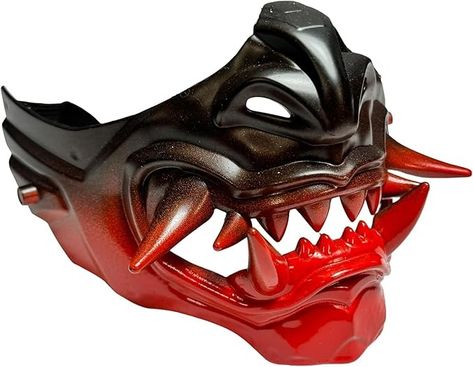 Amazon.com: Beyond Collectibles Japanese Monster Hannya Mask Demon Oni Samurai Half Face Shield (Black), One size fit most… (Black & Silver) : Toys & Games Oni Samurai, Hannya Mask, Japanese Monster, Half Face, Face Shield, Amazon Com, Black Silver, Toys Games, Mask