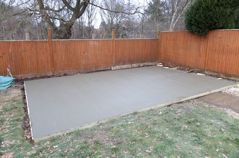 Diy Concrete Pad For Shed, Shed Base Foundation, Shed Base Ideas Foundation, Crocodile Enclosure, Shed Base Ideas, Concrete Shed, Concrete Base For Shed, Cabin Foundation, Building A Shed Base