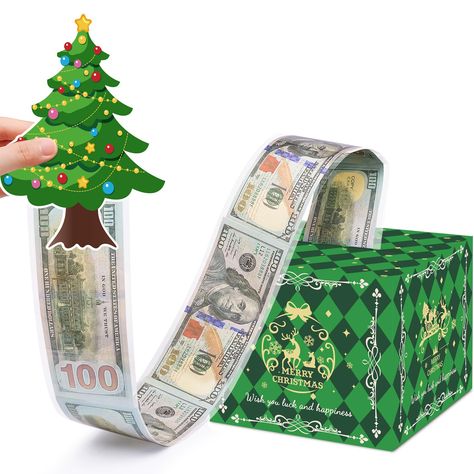 PRICES MAY VARY. 🎄【Christmas Money Box for Cash Gift】Do you want a meaningful surprise Christmas gift for your kids, family, or friends? There is nothing more exciting and surprising than receiving money as a gift. They can dispose of money to buy what they want, and this money box contains their most desired Christmas gift. Use this fun DIY set to make a surprise money roll box gift yourself. It is not only a simple moment, but also a funny and loving way to give cash as a Christmas gift. 🎄【P Creative Money Gifts For Christmas Teenagers, Cheap Stuff For Christmas, Gifts Of Money For Christmas, How To Wrap Money For Christmas Gift, Cute Ways To Gift Money For Christmas, Money Frame Gift Ideas, Christmas Coworker Gift Ideas, Money Pull Box Diy, Things To Buy For Christmas