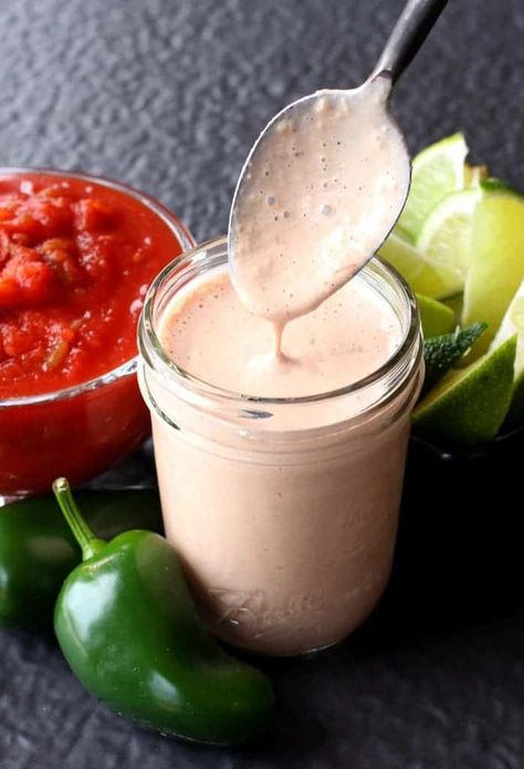 Mexican Salad Dressing, Taco Trailer, Creamy Chipotle Sauce Recipe, Creamy Salsa Dressing, Mexican Salad Dressings, Salsa Ranch Dressing, Salsa Dressing, Salsa Ranch, Creamy Chipotle Sauce