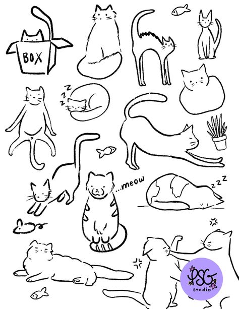 Printable/Downloadable Funny Cat Memes/ Cat Themed Coloring Page! For adults, kids- cat lovers of all ages! You will enjoy this simple coloring sheet. Hand-drawn by me! Not Ai Fits perfectly on an 8.5x11" paper. Print at home, easy peasy! Cat Card Design, Cat Illustration Design, Blank Card Design, Cat Cards Handmade, Simple Cat Drawing, Coloring Page For Adults, Cat Doodle, Cat Meme, Cat Coloring Page