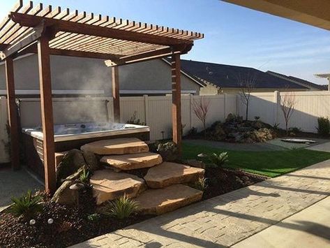 Hot Tub Surround Backyard, Hot Tub Ideas, Spa Lifestyle, Hot Tub Landscaping, Hot Tub Patio, Outdoor Hot Tub, Hot Tub Deck, In Ground Spa, Hot Tub Backyard