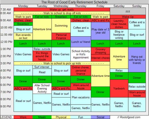 “But what will you do all day?” they ask when they hear you are going to retire early. “I could never retire, I would get so bored” they proclaim. Thank goodness there are… Picture Schedule, Work Calendar, Retirement Lifestyle, Retirement Advice, So Bored, Walk To School, Retire Early, I Wait, Planning Checklist