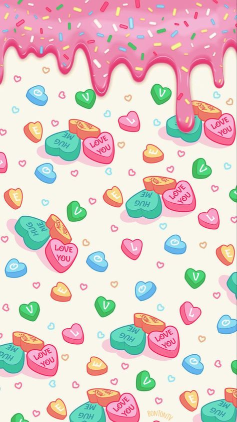 Colorful Phone Backgrounds, Wallpaper Candy Colors, Cute Candy Wallpaper, Valentine Phone Wallpaper, Aesthetic Colorful Wallpaper, Fun Wallpaper Iphone, Candies Wallpaper, Colorful Phone Wallpaper, Sweets Background