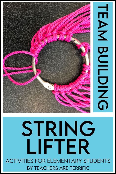 Team building activities for upper elementary students. Post includes directions to make the string lifter and directions for games. Teacher Team Building Activities, Teacher Team Building, Team Building Ideas, Virtual Team Building, Stem Students, Stem Classes, Team Builders, Stem Lab, Social Skills Groups