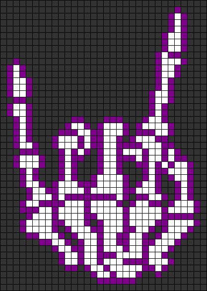 Pixel Art Hands, Pixel Graph Crochet Chart Free Pattern, Pixel Art Spooky, Pixel Skeleton, Skeleton Pixel Art, Pixel Art Ideas Simple, Gothic Pixel Art, Pixel Art Skull, Spooky Pixel Art