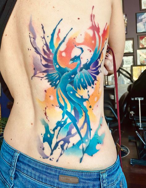 Phoenix Watercolor Tattoo, Phoenix Watercolor, Watercolor Phoenix Tattoo, Phoenix Tattoo Feminine, Tattoos Watercolor, Phönix Tattoo, Phoenix Tattoos, Prison Tattoos, Harry Potter Tattoos