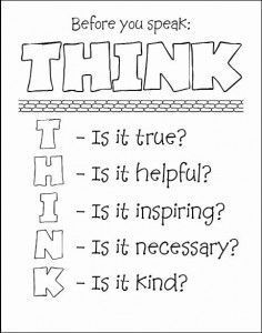 Color Activity, Think Before You Speak, Education Positive, School Social Work, Therapeutic Activities, Counseling Activities, Child Therapy, Counseling Resources, Family Therapy