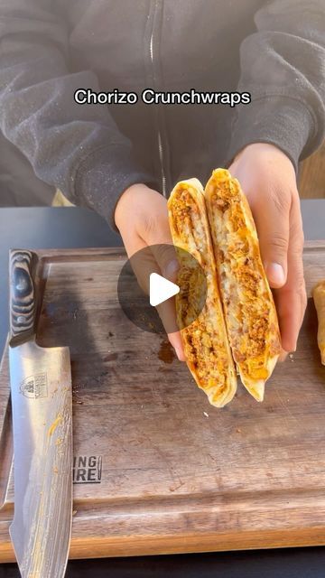 Miguel Raya| Food, bbq, recipes on Instagram: "Chorizo Crunchwraps" Chorizo Breakfast, Food Bbq, Crunch Wrap, Taco Bell, April 29, Bbq Recipes, Bbq Sauce, Quick Meals, Tacos