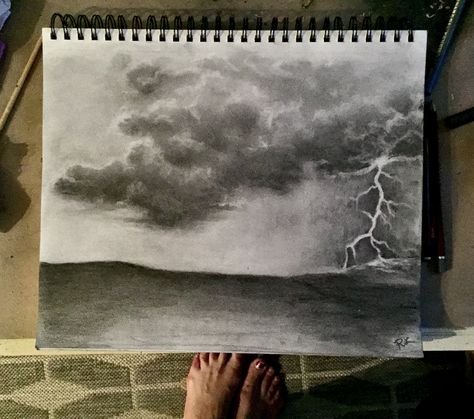 Storm Sketch, Storm Drawing, Charcole Drawings, Charcoal Study, Storm Art, Charcoal Art, Chalk Pastels, Gcse Art, Charcoal Drawing