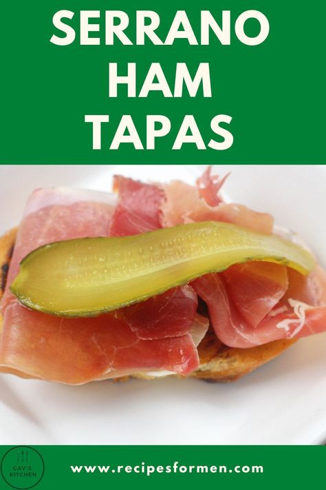 This serrano ham tapas is a traditional Spanish tapas that is easy to make and ready in less than 5 minutes. Great as a snack or starter Serrano Ham Appetizers, Serrano Ham Recipes, Tapas Ideas, Tapas Platter, Serrano Ham, Kitchen Tricks, Spanish Recipes, Tapas Recipes, Spanish Tapas