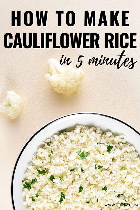 Learn how to make cauliflower rice from scratch to use in your favorite healthy riced cauliflower recipes! Make Cauliflower Rice, How To Make Cauliflower, Cauliflower Rice Recipes, Healthy Low Carb, Healthy Substitutions, Low Carb Sides, Low Carb Side Dishes, Dash Diet, Classic Kitchen