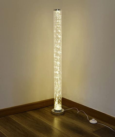 Clear Column Floor Lamp，LKUA Modern LED Corner Standing Tube Floor Lamp, Elegant Design Exposed Rope Floor Lights for Living Room,Bed Room,Office(42" RGB Color - - Amazon.com Torch Floor Lamp, Flower Floor Lamp, Modern Standing Lamps, Floor Lamp For Living Room, Colorful Lamps, Mid Century Floor Lamps, Column Floor Lamp, Iron Floor Lamp, Wooden Floor Lamps