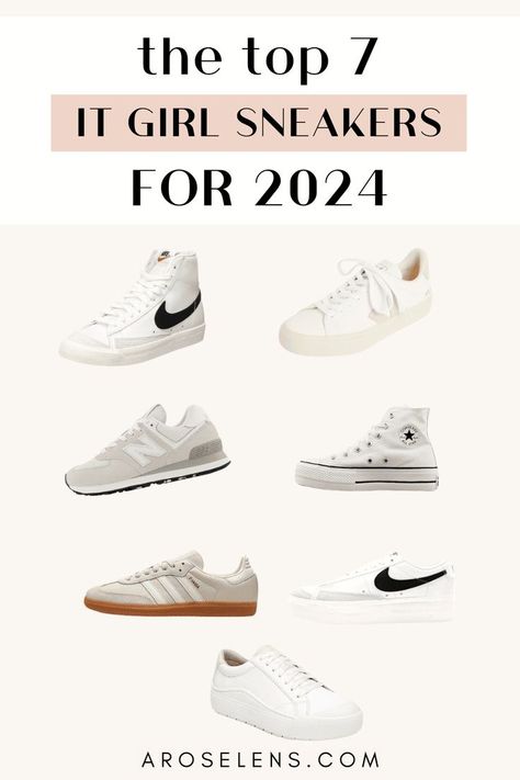 Make a statement with your footwear! Our curated selection of Women's Nike Sneakers is all about blending fashion and functionality. From stylish casual sneakers outfit ideas to the latest beige sneaker trends, we've got your spring style covered. Explore now and step into the future of women's fashion. Spring Outfits 2024 With Sneakers, Best Sneakers 2024 Women, Spring Sneakers 2024, Popular Sneakers 2024, Women Sneakers 2024, Popular Everything 2024, Aesthetic Sneakers For Women, Popular Nike Shoes Women, Beige Sneakers Women Outfit