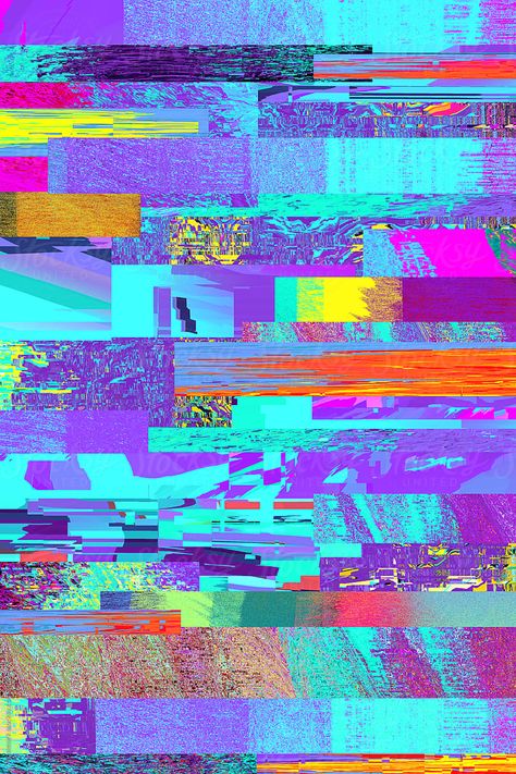 Glitching Aesthetic, Pixelated Photography, Cyberpunk Collage, Glitched Background, Glitch Colour Palette, Neon Glitch Wallpaper, Glitch Painting, Cyberpunk Texture, Tv Glitch Aesthetic