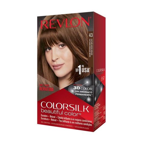 Revlon Colorsilk Hair Color, Medium Golden Brown [43] 1 ea Platinum Hair Dye, Revlon Hair Color, Getting My Hair Done, Ammonia Free Hair Color, Blue Black Hair Color, Golden Blonde Hair Color, Medium Golden Brown, Medium Ash Blonde, Revlon Colorsilk