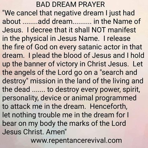 Prayer To Cancel Bad Dreams, Prayer Against Bad Dreams, Prayer For Bad Dreams, Bedtime Prayers, Morning Prayer Quotes, Bedtime Prayer, Spiritual Prayers, Good Morning Prayer, Bible Story