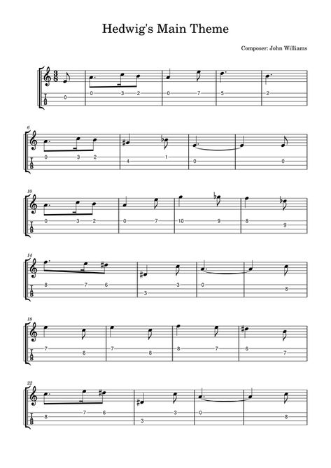 Harry Potter Theme Guitar Tab, Ukulele Tabs Songs, Ukulele Fingerpicking, Ukulele Tabs, Fingerstyle Guitar, Ukulele Songs, Harry Potter Theme, O Holy Night, Guitar Music