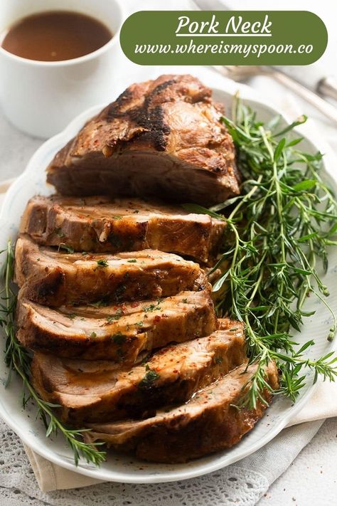 Master the art of cooking pork neck! Enjoy perfectly seasoned, melt-in-your-mouth meat served with a delectable sauce. #whereismyspoon #CookingTips #PorkRecipe #TastyMeals #HomeCooking #SavoryDelights #FlavorfulDishes #CookingSkills #FoodLovers #DeliciousSauce #CulinaryMagic #FoodieInspiration #Mouthwatering Pork Neck Recipe, Pork Roast Seasoning, Cooking Pork, Art Of Cooking, Egg Free Recipes, How To Cook Pork, Party Dishes, Sushi Recipes, Quick Weeknight Meals