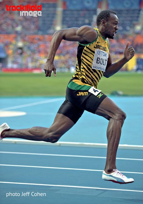 usain bolt, usainbolt, 100m, jamaica, Team Jamaica, track and field, jeff cohen photgrapher, track and field image, fastest human, fastest m... Usain Bolt Running, Yohan Blake, 남성 근육, Running Pose, Field Athletes, Running Photography, Usain Bolt, Fastest Man, Olympic Athletes