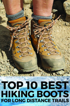 Top 10 Best Hiking Boots For Long Distance Trails. Hiking over rough ground can be traumatic o your feet and ankles (as well as your legs) Getting a good fitting pair of walking boots is crucial to having a safe and enjoyable long distance walk. Check out these top 10 best hiking boots for rough trails and long distance hiking. #hiking #walking #travel #backpacking #boots #waterproof Long Distance Hiking, Hiking Boots For Men, Backpacking Boots, Best Hiking Shoes, Best Hiking Boots, Things To, Hiking Training, Hiking Guide, Backpacking Hiking