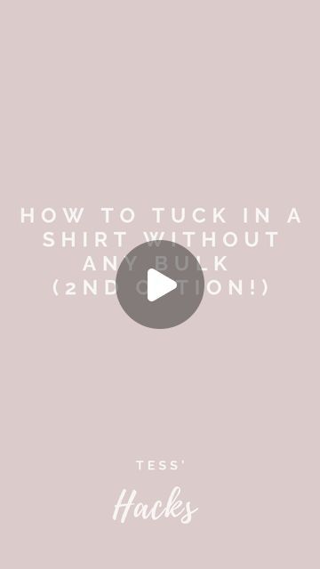 Tess ⋆ 🇬🇧 ⋆ Slow Fashion on Instagram: "How to tuck a shirt or blouse without any bulky fabric - 2nd option 💪🏻

This is one of those simple little hacks that really makes the difference. Not all trousers or shirts can take the bulk of fabric from a tuck, and that is when this little hack is super useful. 👏🏻

As the rubber band is secured by fastening buttons, it will stay really well too, so you don’t have to worry even if you are dancing or having to run to the bus. 

Is this a hack you would use? 🤔

🤍You can find the items I’m wearing in my link in bio, stories, “links” highlight or just comment and ask for the link 🤍" Tuck A Shirt, Clothing Tricks, Sleek Outfit, Clothes Hacks, 2nd Option, Diy Fashion Hacks, Shirt Tucked In, Fashion Hacks, Hair Clothes