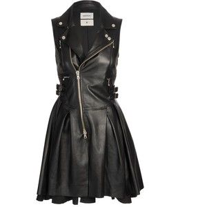 polyvore leather dress Rocker Dress, Biker Dress, Leather Dress Outfit, Royal Dresses, Feel Pretty, Layered Skirt, Leather Dresses, Feminine Outfit, Dark Fashion