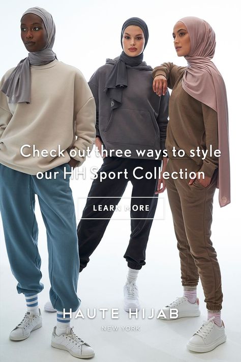 Hijab Sport Style, Latest Hijab Styles, Haute Hijab, Hijab Sport, Hijab Quotes, Sports Hijab, Modest Activewear, 3 Ways To Wear, Instant Hijab