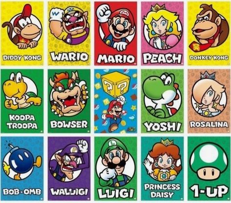 Super Mario Poster, Mario Poster, Mario Christmas, Art Prints Bedroom, Luigi And Daisy, Nintendo Mario Bros, Super Mario Bros Birthday Party, Super Mario Bros Party, Mario Yoshi