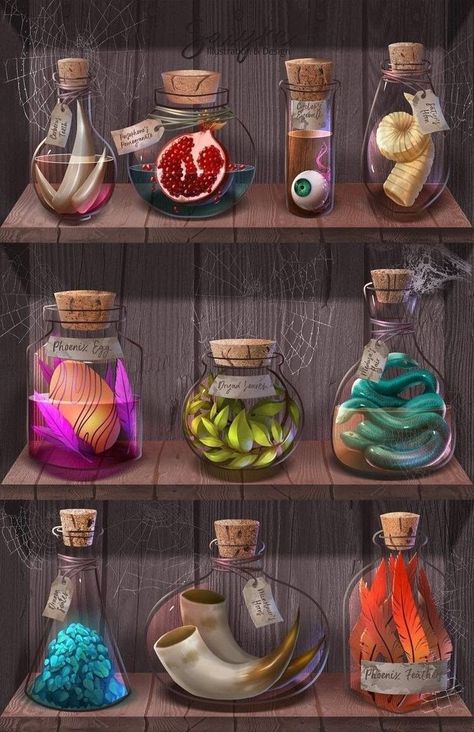 Minimalistic Tattoo Ideas, Potions Book, Helloween Wallpaper, Minimalistic Tattoo, Witch Potion, Props Concept, Buku Harry Potter, Halloween Potions, Magic Bottles