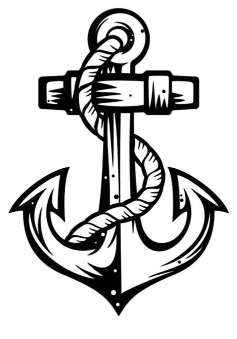 Anchor Drawings, Anchor Symbol, Anchor Art, Wood Logo, Anchor Tattoos, Old School Tattoo Designs, New School Tattoo, School Tattoo, Old School Tattoo