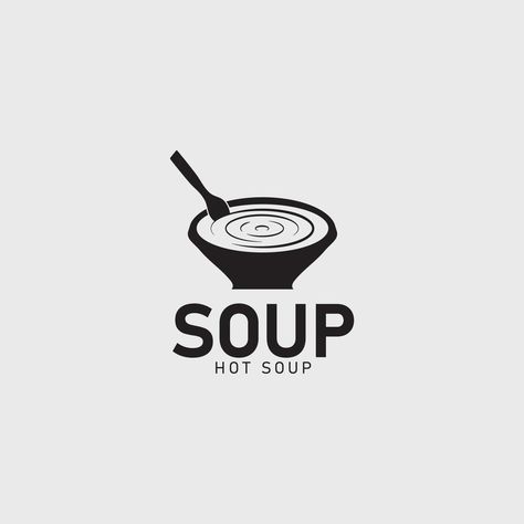 Soup Logo, Soup Restaurant, Restaurant Logo, Hot Soup, Logo Restaurant, Simple Design, Simple Designs, Vector Art, Vector Free