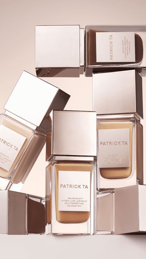 Patrick Ta’s New Liquid Foundation Gave Us Glowy, "Red Carpet" Skin Patrick Ta Foundation, Foundation Packaging, Patrick Ta Makeup, Red Carpet Glam, Red Carpet Makeup, Red Eye Makeup, Patrick Ta, Luminous Skin, Body Hair Removal