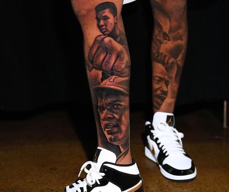 Malcom X Tattoos, Martin Luther King Jr Tattoo, Mlk Tattoos, Malcolm X Tattoo, Nikko Hurtado, Getting Tattooed, Black Art Tattoo, Tattoo Concepts, Geometric Tattoo Arm