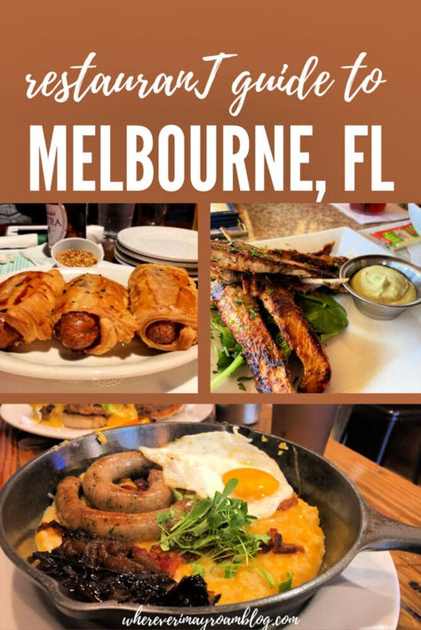 16 Restaurant Guide to Melbourne, FL Rum Bread Pudding, Rope Sausage, Cool Restaurants, Caramelised Onion Tart, Cranberry Compote, Breakfast Cafe, Melbourne Florida, Cuban Sandwich, Culinary Travel