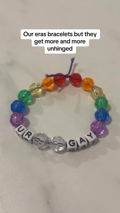 Bracelet Trading Eras Tour, Funny Swiftie Bracelets, Funny Ts Bracelets, Atwtmvtvftvsgavralps Bracelet, Eras Tour Movie Bracelet Ideas, Eras Tour Friendship Bracelets Unhinged, Eras Bracelets Funny, Eras Your Bracelet Ideas Funny, Clay Beads Eras Tour Bracelets