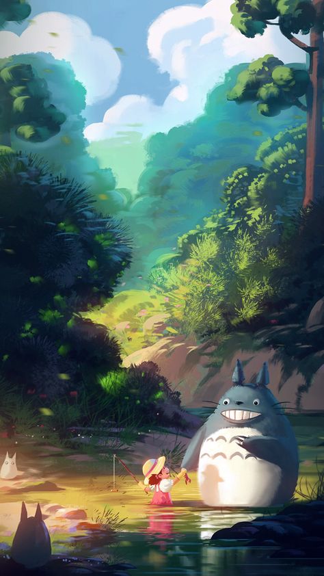 Yuumei Art, Totoro Art, Personajes Studio Ghibli, Studio Ghibli Background, Ghibli Artwork, Image Film, Ipad Background, Wallpaper Ipad, Studio Ghibli Art