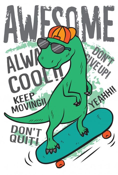 Dinosaur Skateboard, Drawn Dinosaurs, Space Composition, Composition Cover, Boys Prints, Logo Poster, Paper Journal, Nice Boy, Keep Moving