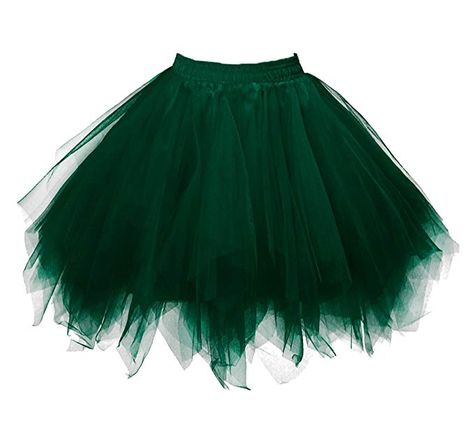 Dressever Vintage 1950s Short Tulle Petticoat Ballet Bubble Tutu Deep Green Small/Medium 1950s Shorts, Tutu Skirt Outfit, Tulle Petticoat, Green Tutu, Tutu Ballet, Big Room, Tulle Top, Green Tulle, Tutu Outfits