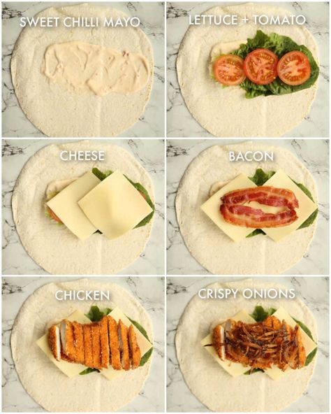 Chicken Tortilla Wraps, Extra Crispy Chicken, Crispy Chicken Wraps, Veal Recipes, Chicken Wrap Recipes, Chicken Wrap, Onion Chicken, Southern Fried Chicken, Crispy Onions