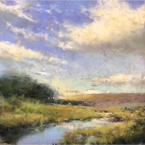 Inner Banks, Cloud Paintings, Acrylic Landscapes, Wyoming Landscape, Jackson Hole Art, Contemporary Landscape Painting, Pastel Paintings, Pastel Landscape, Jackson Hole Wyoming