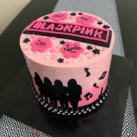 Blackpink Birthday, Kpop Cake, Ideas Birthday Party, Number Birthday Cakes, Bts Cake, Anime Cake, Pink Birthday Cakes, Black Birthday, Pink Birthday Party