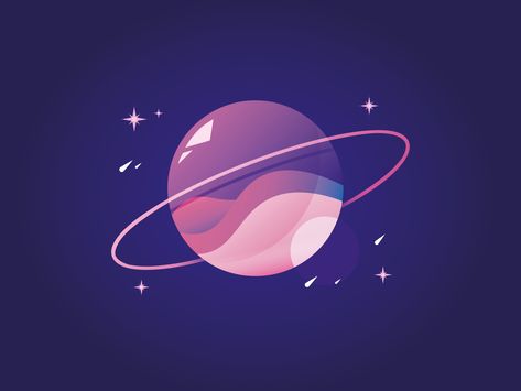 Planet Illustration Design, Planet Graphic Design, Galaxy Graphic Design, Planets Illustration, Planet Illustration, Planet Graphic, Planet Icon, Planet Drawing, Space Icons