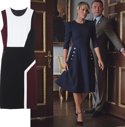 5 Workwear Essentials We Stole From Claire Underwood Clare Underwood Style, Claire Underwood Style Outfits, Claire Underwood Wardrobe, Claire Underwood Style, Claire Underwood, Robin Wright, Workwear Essentials, Corporate Attire, Costume Designer