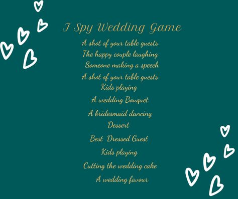 Lots of couples are looking for some games to play during their wedding reception to keep their guests occupied. So I have a blog here that gives you some ideas of wedding day games you can play, like I spy Wedding Day Games, Spy Wedding, Couple Laughing, Wedding Ceremony Script, Couples Play, Some Games, Wedding Games, Wedding Ceremonies, I Spy