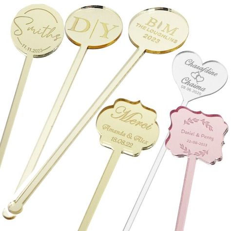 US $33.79 35％ Off | 100PCS Personalized Engraved Stir Sticks Etched Drink Stirrers Bar Stir Sticks Swizzle Acrylic Table Tag Baby Shower Decor Table Tag, Personalized Drink Stirrers, Baby Shower Drinks, Table Tags, Drink Tags, Drink Stirrers, Swizzle Sticks, Stir Sticks, Wedding Drink