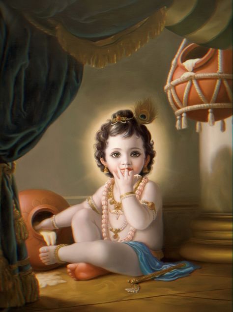 Yashoda Krishna, Childhood Images, Krishna Avatar, Krishna Drawing, Shree Krishna Wallpapers, Esoteric Art, Lord Krishna Hd Wallpaper, Baby Krishna, Sri Krishna